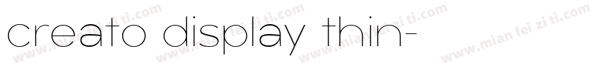 creato display thin字体转换